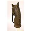 Image 4 : A BLACK CAST IRON HORSE HEAD FORM HITCHING POST FIGURE