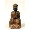 Image 2 : AN EARLY ASIAN LACQUERED FIGURE OF A SEATED MONK