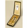 Image 2 : A FRENCH TORTOISESHELL CASED GOLD SEWING NECESSAIRE