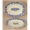 Image 1 : TWO STRASBOURG FAIENCE BLUE AND WHITE PLATTERS