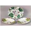 Image 1 : A GROUP OF THREE CHELSEA LEAF MOLDED DISHES