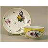 Image 1 : A MEISSEN YELLOW GROUND TEACUP AND SAUCER