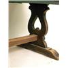 Image 4 : A JACOBEAN STYLE OAK DRAW LEAF TRESTLE BASE TABLE