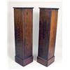 Image 1 : TWO NEARLY IDENTICAL OAK PEDESTALS