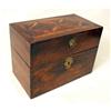 Image 1 : A ROSEWOOD AND PARQUETRY INLAID TEA CADDY