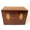 Image 3 : A ROSEWOOD AND PARQUETRY INLAID TEA CADDY