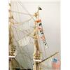 Image 5 : A POLYCHROME DECORATED WOOD SHIP MODEL