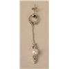 Image 2 : A PAIR OF 14K WHITE GOLD AND PEARL DROP EARRINGS