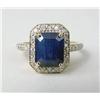 Image 1 : A 14K YELLOW GOLD SAPPHIRE AND DIAMOND RING