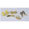 Image 1 : FIVE PAIRS OF 14K YELLOW GOLD AND GOLD TONE EAR CLIPS