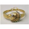 Image 1 : A 14K BRUSHED YELLOW GOLD AND DIAMOND BRACELET