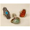 Image 1 : THREE STERLING SILVER RINGS