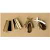 Image 1 : TWO PAIRS OF MEXICAN SIGNED STERLING SILVER EAR CLIPS