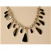 Image 2 : A MEXICAN 950 STERLING SILVER AND ONYX NECKLACE