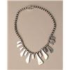 Image 4 : A MEXICAN 950 STERLING SILVER AND ONYX NECKLACE