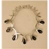 Image 1 : A MEXICAN STERLING SILVER AND GREEN HARDSTONE NECKLACE