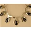 Image 2 : A MEXICAN STERLING SILVER AND GREEN HARDSTONE NECKLACE