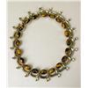 Image 1 : A MEXICAN STERLING SILVER AND TIGER EYE NECKLACE