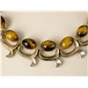 Image 2 : A MEXICAN STERLING SILVER AND TIGER EYE NECKLACE