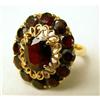 Image 1 : AN 18K YELLOW GOLD AND GARNET CLUSTER RING