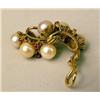 Image 2 : A PAIR OF 18K YELLOW GOLD PEARL AND RUBY EAR CLIPS
