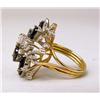 Image 2 : A 14K WHITE AND YELLOW GOLD DIAMOND AND SAPPHIRE RING