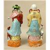 Image 2 : A PAIR OF POLYCHROME GLAZED CERAMIC FIGURALS