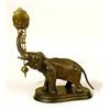 Image 4 : A BRONZE PATINATED METAL ELEPHANT FORM SWINGER CLOCK