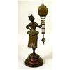 Image 4 : A BRONZE PATINATED METAL FIGURAL SWINGER CLOCK