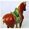 Image 5 : A POLYCHROME DECORATED SANCI GLAZED POTTERY HORSE