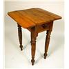 Image 2 : AN EMPIRE TURNED MAPLE ONE DRAWER DROP LEAF TABLE