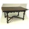 Image 1 : A JACOBEAN STYLE TURNED OAK DRAW LEAF DINING TABLE