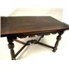 Image 2 : A JACOBEAN STYLE TURNED OAK DRAW LEAF DINING TABLE