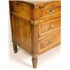 Image 2 : A LOUIS XVI BRASS MOUNTED FIGURED WALNUT CHEST OF DRAWERS