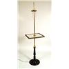 Image 1 : A TURNED WOOD AND MIRRORED FLOOR LAMP