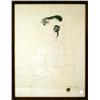 Image 1 : A FRAMED PEN LINE DRAWING