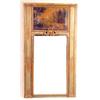 Image 1 : A LOUIS XV PAINTED WOOD FRAMED TRUMEAU
