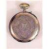 Image 2 : A MESSAGERO STEEL MOUNTED AND ENAMEL POCKET WATCH