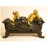 Image 1 : A GILDED BRONZE FIGURAL GROUP