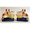 Image 1 : A PAIR OF STAFFORDSHIRE DOG FIGURALS