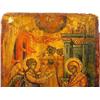 Image 2 : A POLYCHROME PAINTED AND GILT WOOD ICON