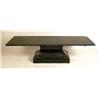 Image 1 : A MODERN SLATE AND EBONIZED WOOD COFFEE TABLE