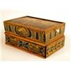 Image 1 : A POLYCHROME PAINTED WOOD SEWING BOX