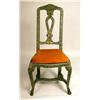 Image 2 : A BAROQUE GREEN PAINTED WALNUT SIDE CHAIR