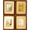 Image 1 : A MISCELLANEOUS GROUP OF FOUR FRAMED PEN AND INK DRAWINGS