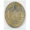 Image 1 : AN EMPIRE REPOUSSE OVAL BRASS PLAQUE