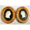 Image 2 : SEVEN OVAL FRAMED BLACK AND WHITE MARBLE CAMEOS