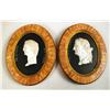 Image 4 : SEVEN OVAL FRAMED BLACK AND WHITE MARBLE CAMEOS