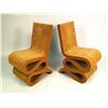 Image 1 : TWO FRANK GEHRY CORRUGATED CARDBOARD "WIGGLE" SIDE CHAIRS