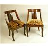 Image 1 : A PAIR OF EMPIRE MAHOGANY BARREL BACK SIDE CHAIRS